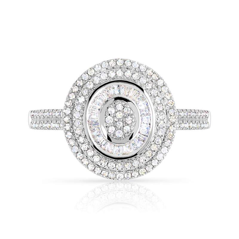 Bague argent 925 zirconias - vue 3
