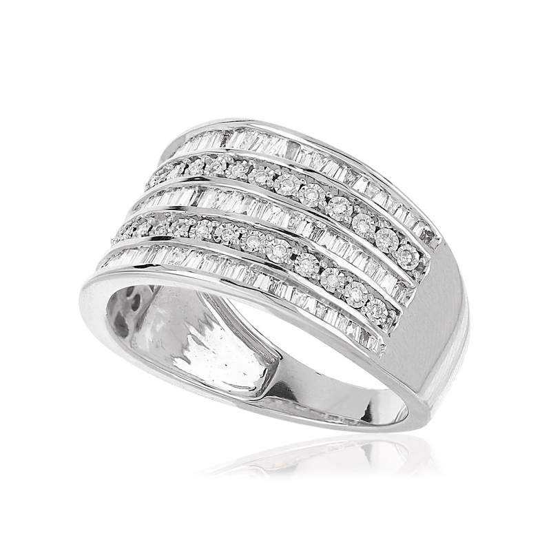 Bague argent 925 zirconias - vue D1