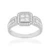 Ring silver 925 zirconias - view V1