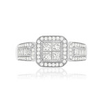 Bague argent 925 zirconias - vue 3