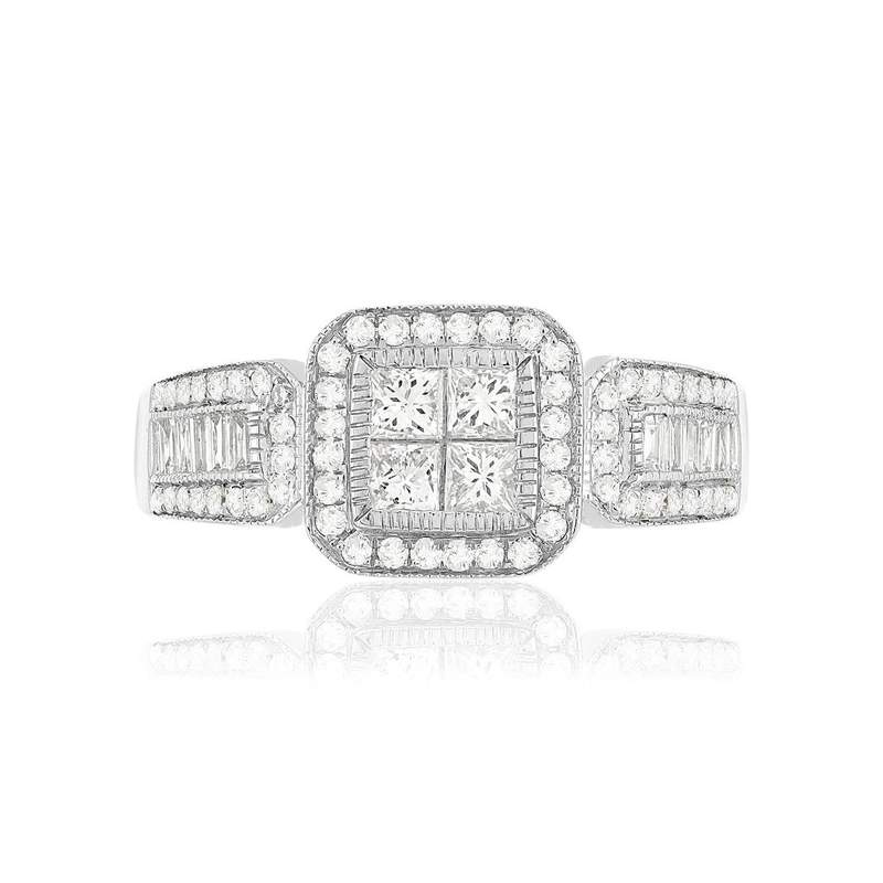 Bague argent 925 zirconias - vue 3
