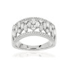 Ring silver 925 zirconias - view V1