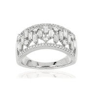 Bague argent 925 zirconias