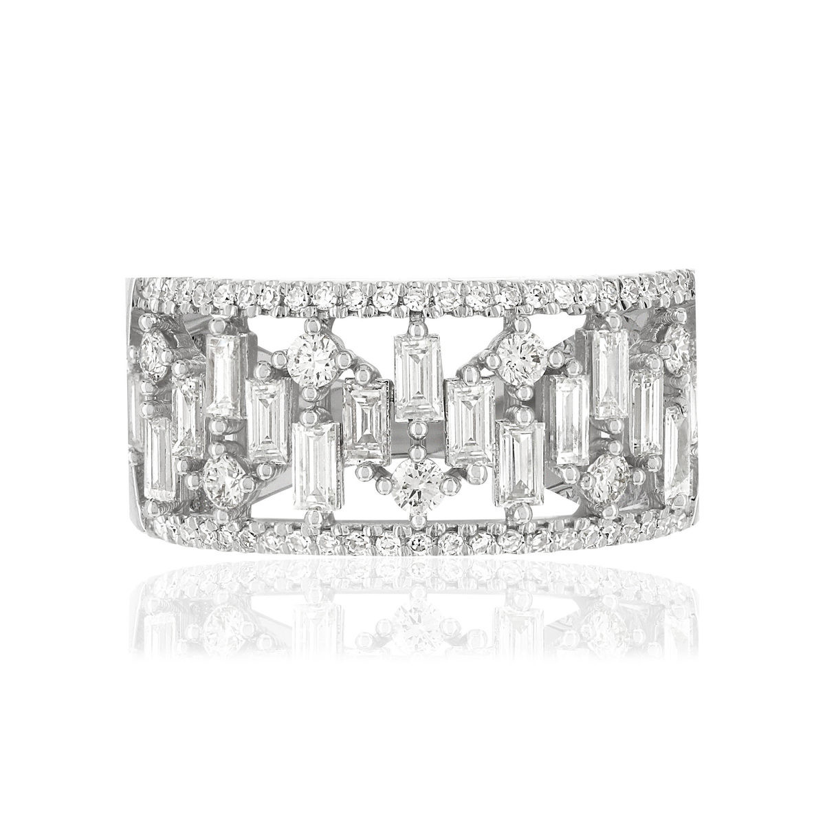 Ring silver 925 zirconias - view 3