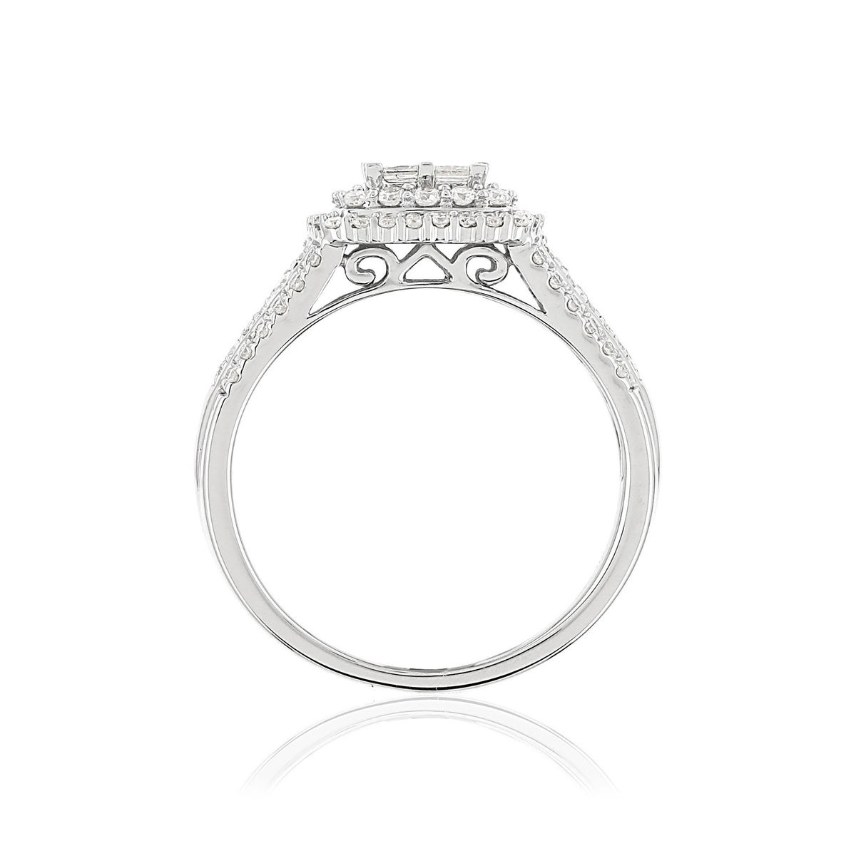 Ring silver 925 zirconias - view 2