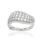 Ring van 925 zilver met zirkonia's - afbeelding 1