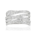 Bague argent 925 zirconias - vue 3
