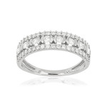 Bague argent 925 zirconias - vue 1