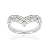Ring silver 925 zirconias - view V1