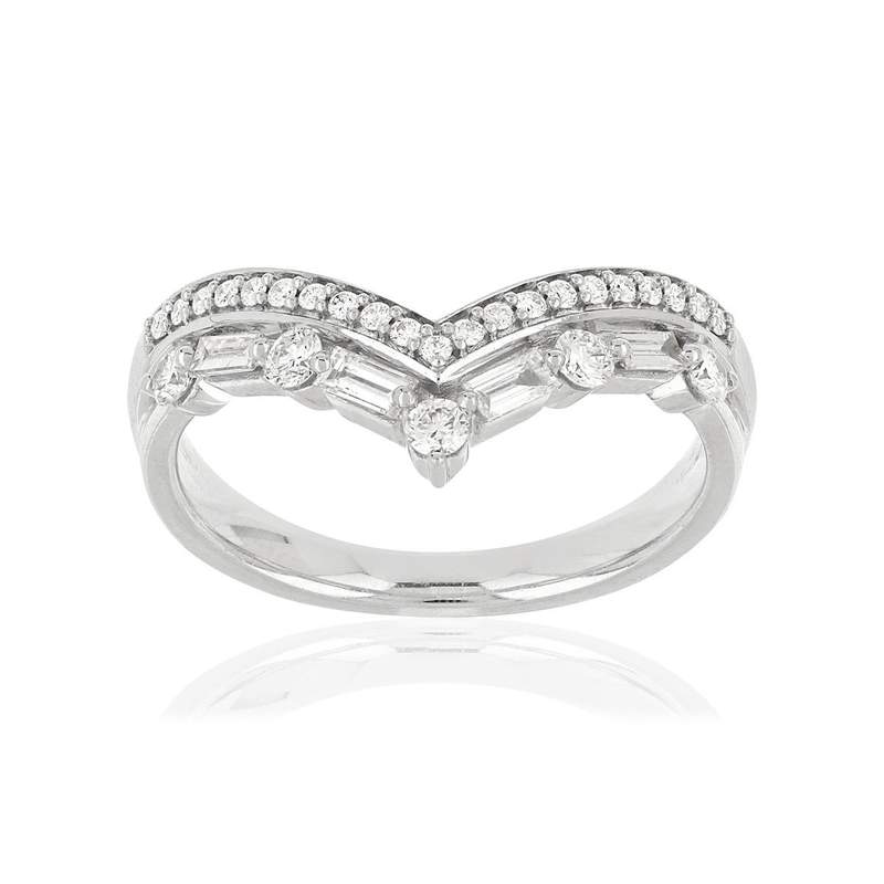 Bague argent 925 zirconias - vue 1