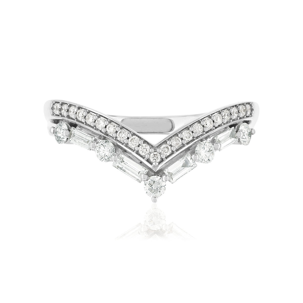 Ring silver 925 zirconias - view 3