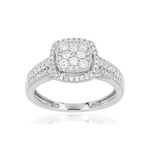 Bague argent 925 zirconias - vue 1