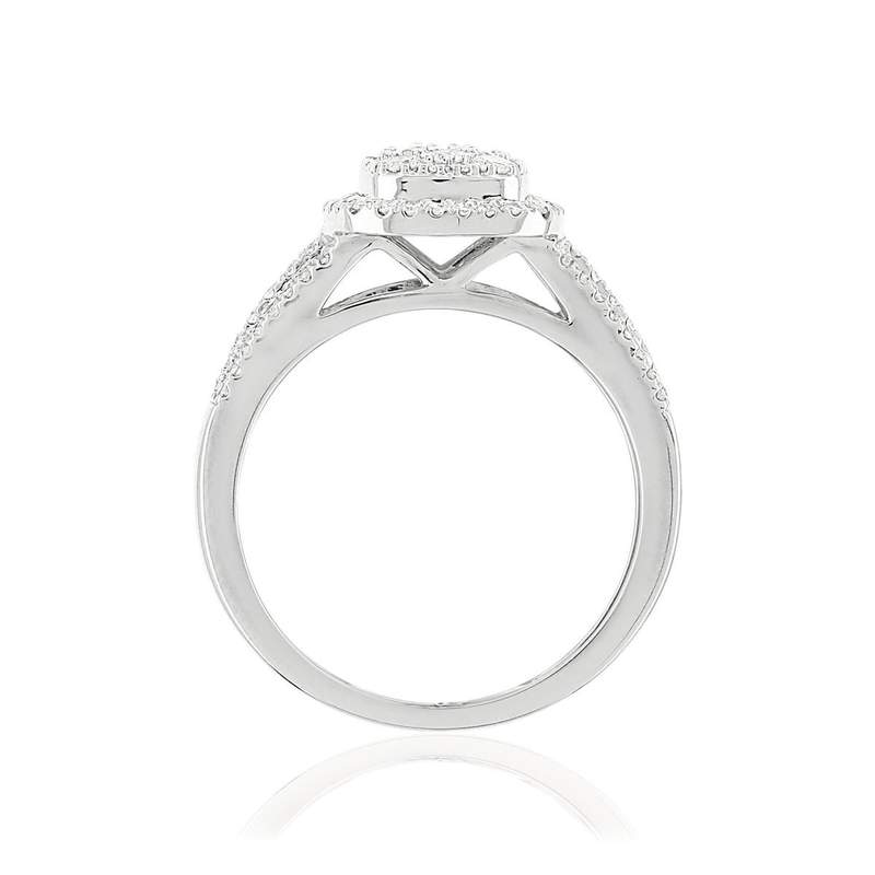 Bague argent 925 zirconias - vue 2