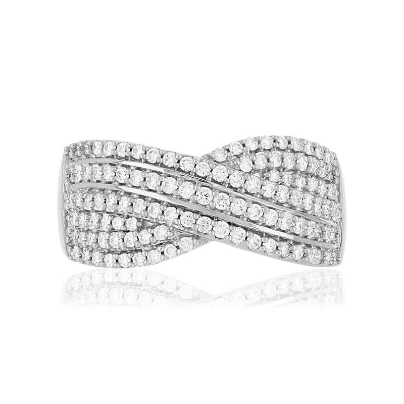 Bague argent 925 zirconias - vue 3
