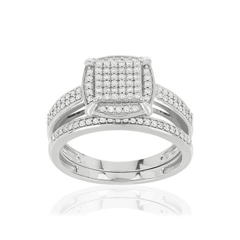 Bague argent 925 zirconias