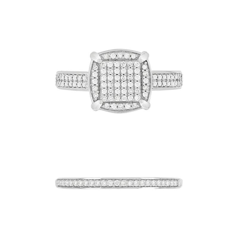 Bague argent 925 zirconias - vue 5