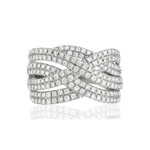 Bague argent 925 zirconias - vue 3