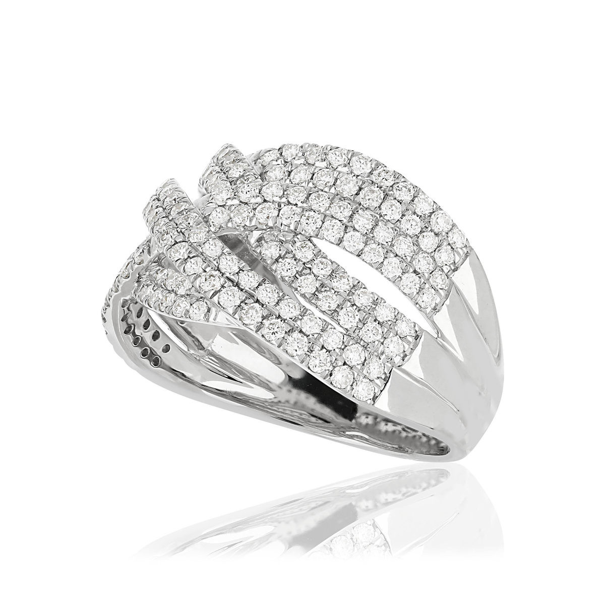 Silver ring 925 zirconias - view D1