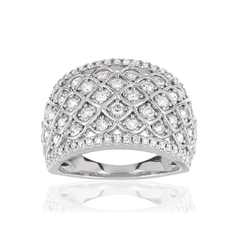 Bague argent 925 zirconias - vue 1