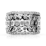 Bague argent 925 zirconias - vue 3