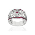 Bague Vesontio or blanc 750, rubis total 50/100e de carat. - vue 1