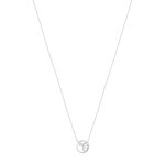 Collier Vesontio or blanc 750, diamants total 5/100e de carat. Longueur 45 cm. - vue 2