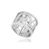 Bague Vesontio or blanc 750, diamants total 12/100e de carat. - vue VD1
