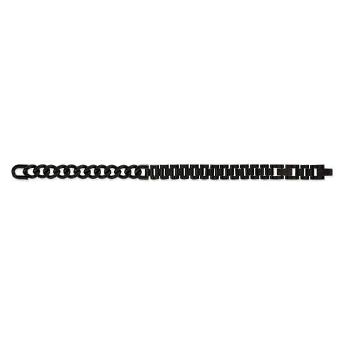 Bracelet acier noir 21 cm