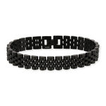 Bracelet acier noir 21 cm - vue 1