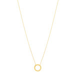 Collier or jaune 375, motif maille gourmette. Longueur 45 cm. - vue 1