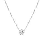 Collier or blanc 750, diamants total 15/100e de carat. Longueur 42 cm. - vue 1