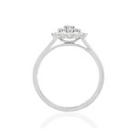 Bague or blanc 750, diamants total 50/100e de carat. - vue 2