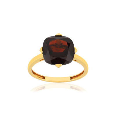 Bague or jaune 750, 1 grenat Rhodolite de 5,13 carats. - vue 1