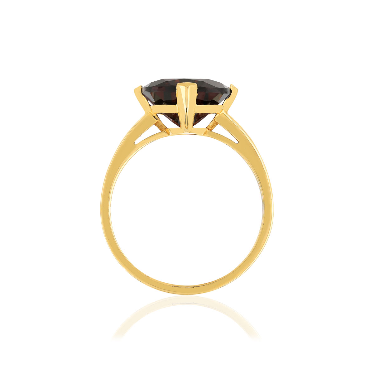 Bague or jaune 750, 1 grenat Rhodolite de 5,13 carats. - vue 2