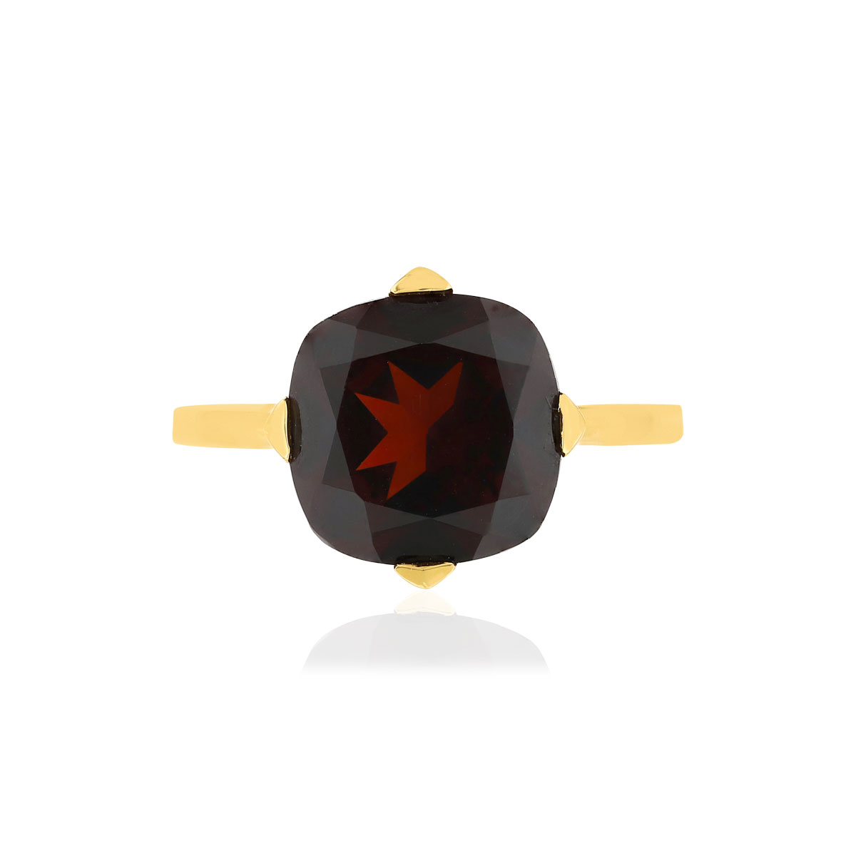 Bague or jaune 750, 1 grenat Rhodolite de 5,13 carats. - vue 3