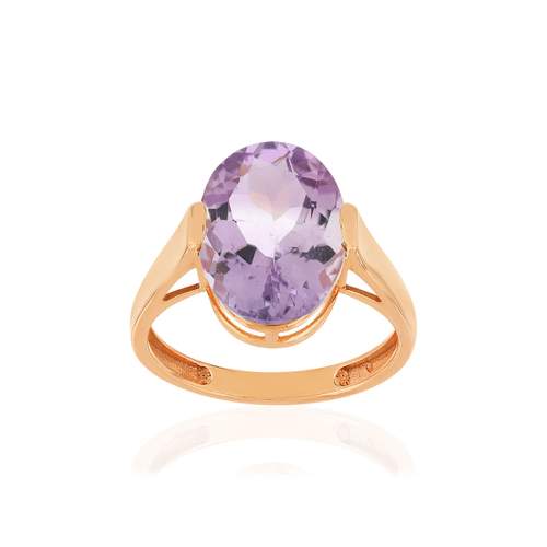 750 rose gold ring, 1 amethyst, 5.40 carats.
