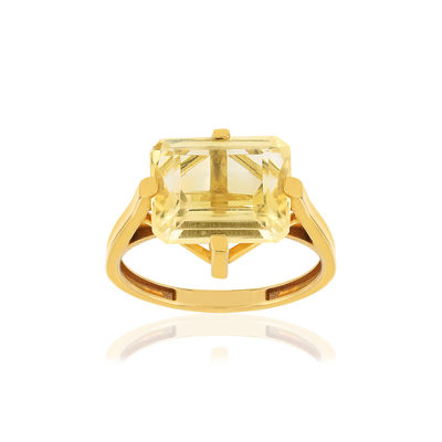 Bague or jaune 750, 1 citrine de 5 carats. - vue 1