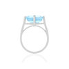750 white gold ring, 1 treated blue topaz weighing 7.33 carats. - view V2