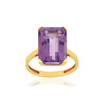 Bague or jaune 750, 1 Améthyste de 6,80 carats. - vue 1