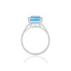 750 white gold ring, 1 treated blue topaz weighing 10.50 carats. - view V2