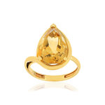 Bague or jaune 750, 1 Citrine de 4,77 carats. - vue 1