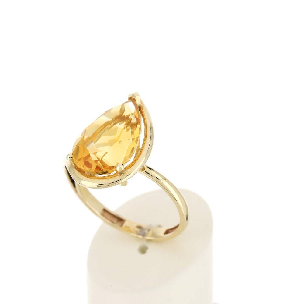 Bague or jaune 750, 1 Citrine de 4,77 carats. - vue 3