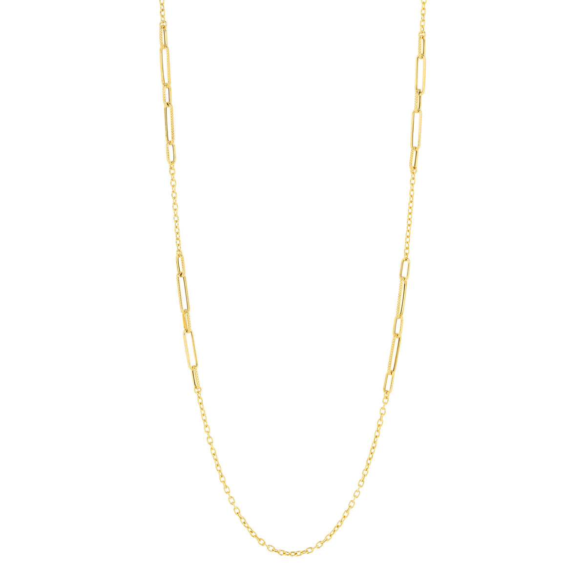 Sautoir or jaune 375. Longueur 70 cm. - vue 2