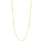 Sautoir or jaune 375. Longueur 70 cm. - vue 2