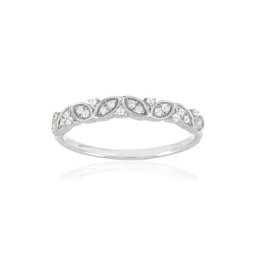 Bague or blanc 375 diamants