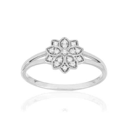 White gold ring 375 diamonds