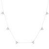 Collier or blanc 375, motif triangle, diamants. Longueur 45 cm. - vue V1