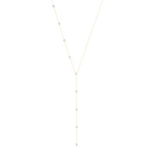 Collier or 375 2 tons, diamants. Longueur 45 cm.