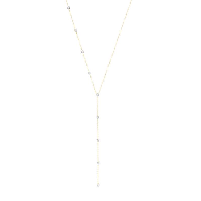 Collier or 375 2 tons, diamants. Longueur 45 cm. - vue 1