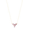 375 rose gold necklace with amethysts, rhodolite garnets, and treated pink topazes, 45 cm - view V2